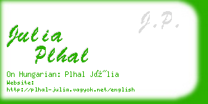 julia plhal business card